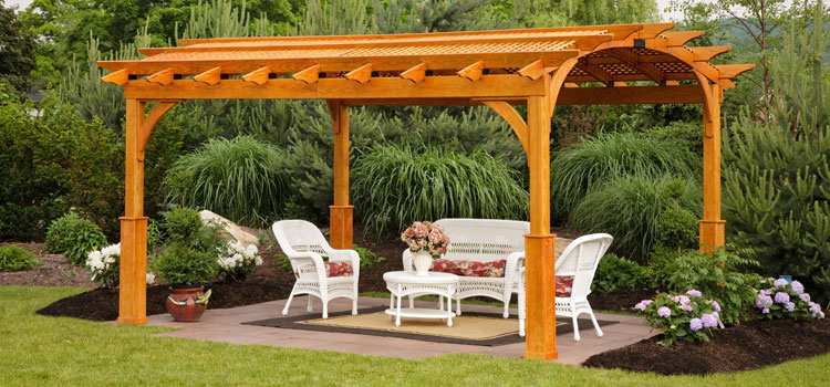 Cedar Wood Pergola Installation in Whittier, CA